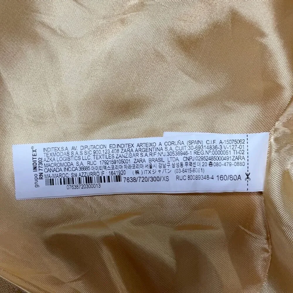 Zara beige button